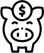 piggy bank icon - save money