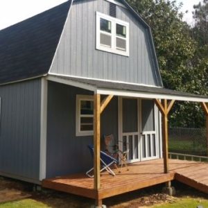 16x16 Barn 8' Wall with Porch